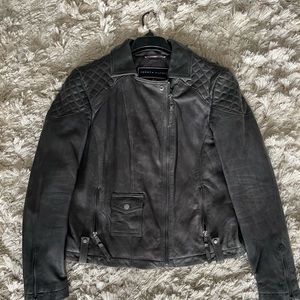 NWT REAL LEATHER Tommy Hilfiger jacket